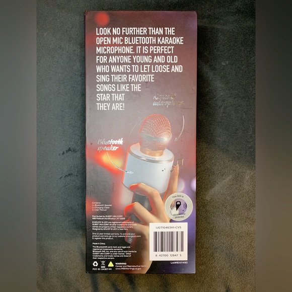 iJoy Open Mic Bluetooth Karaoke Rose Gold Microphone BRAND NEW! - Picture 2 of 4